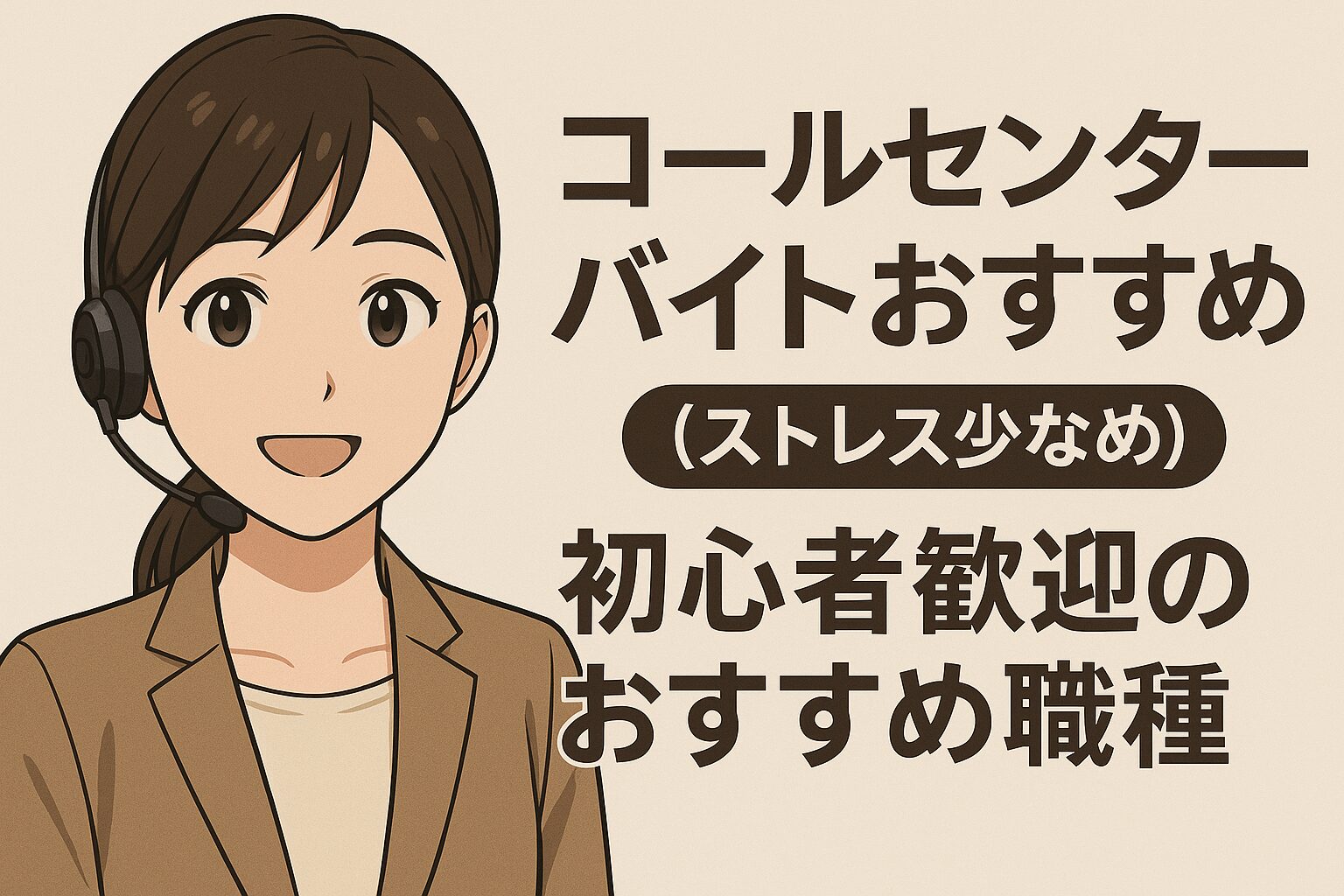 コールセンター バイトおすすめ（ストレス少なめ）初心者歓迎の厳選職種を紹介