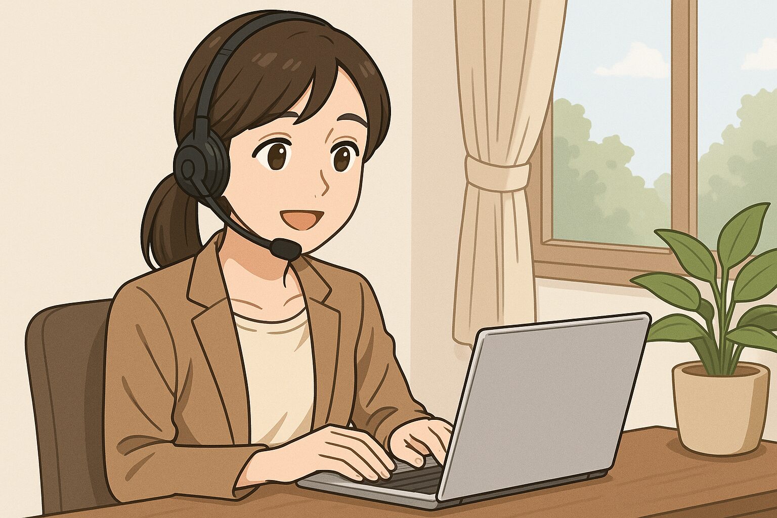 在宅コールセンター勤務