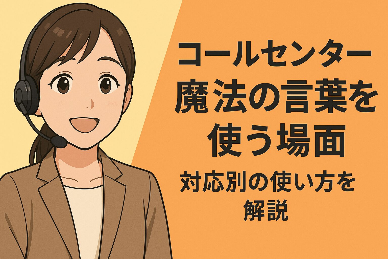 コールセンター 魔法の言葉を使う場面｜対応別の使い方を解説
