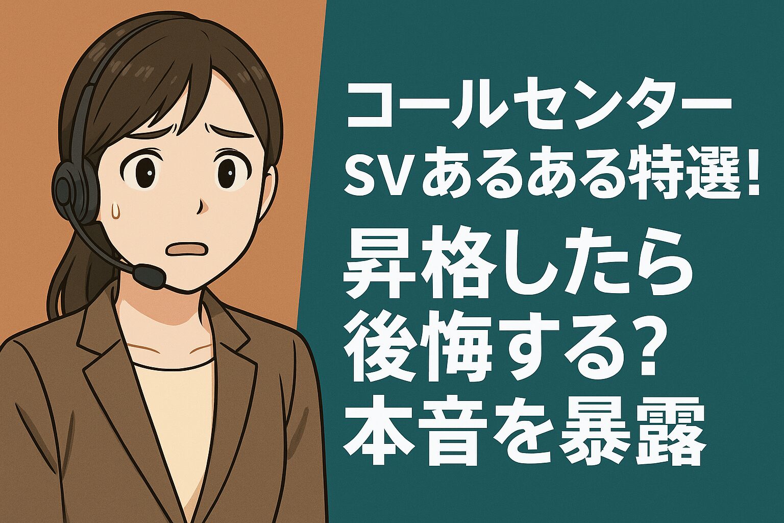 コールセンター sv あるある特選！昇格したら後悔する？本音を暴露