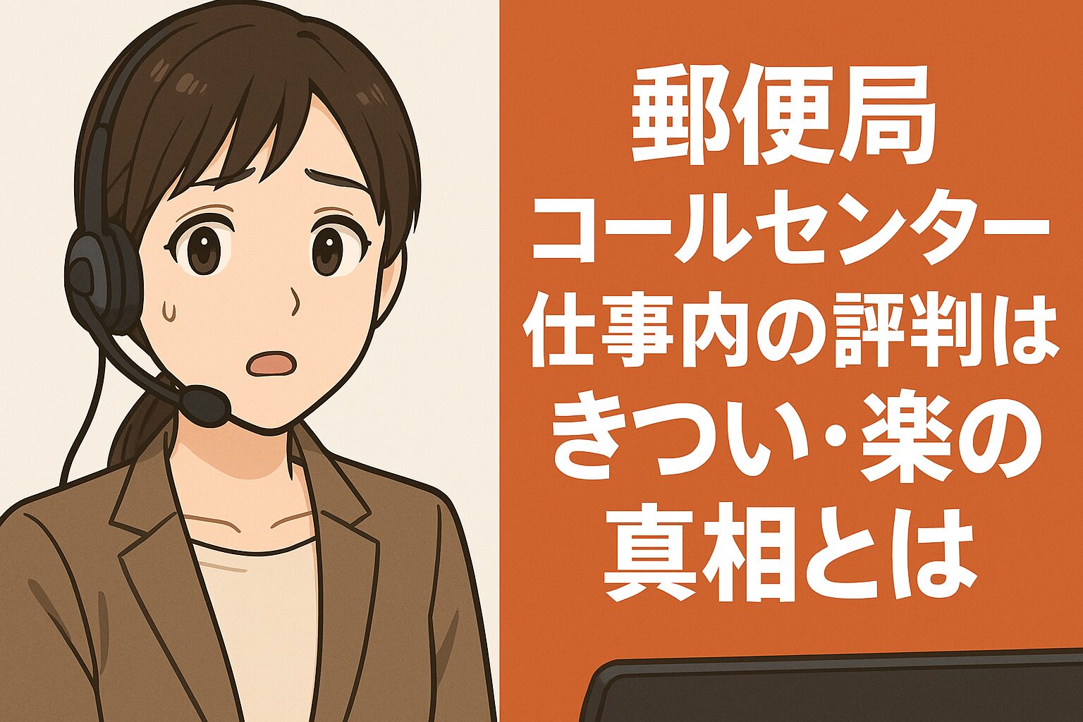郵便局 コールセンター 仕事内容の評判は？きつい・楽の真相とは