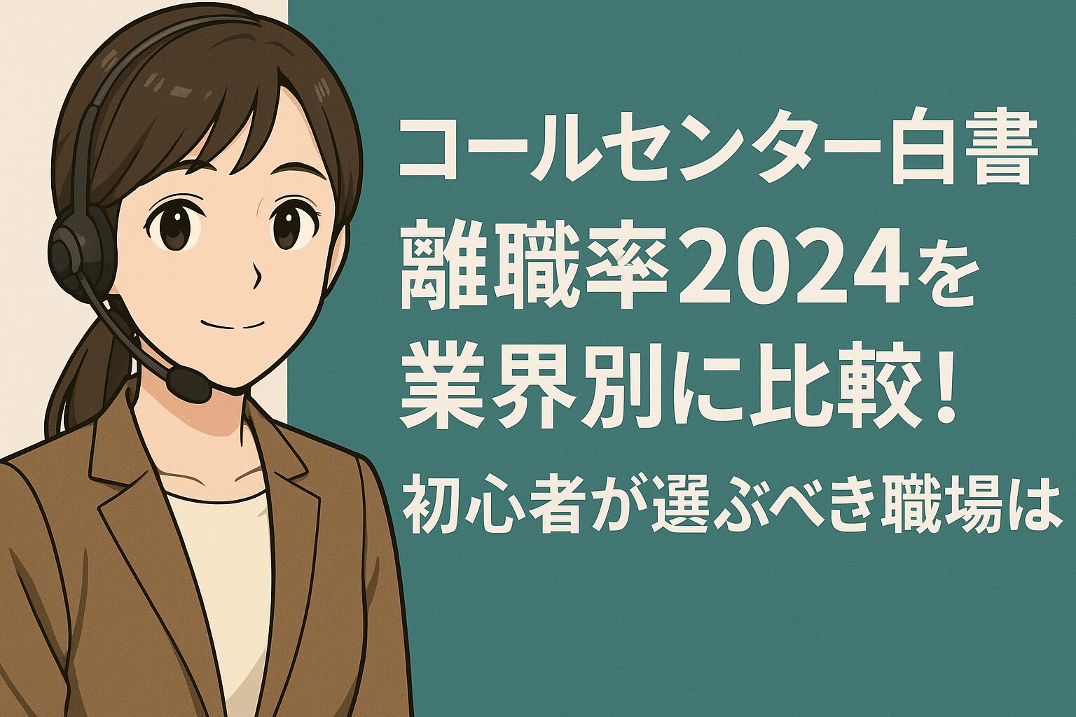 コールセンター白書 離職率2024を業界別に比較！初心者が選ぶべき職場は？