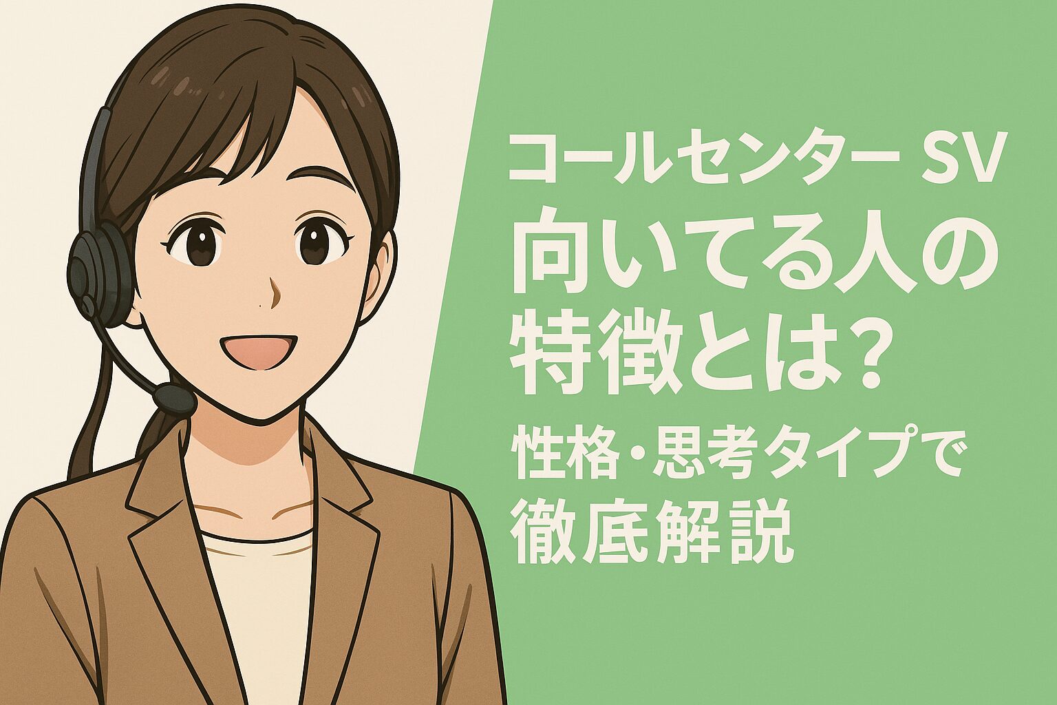 コールセンター sv 向いてる人の特徴とは？性格・思考タイプで徹底解説