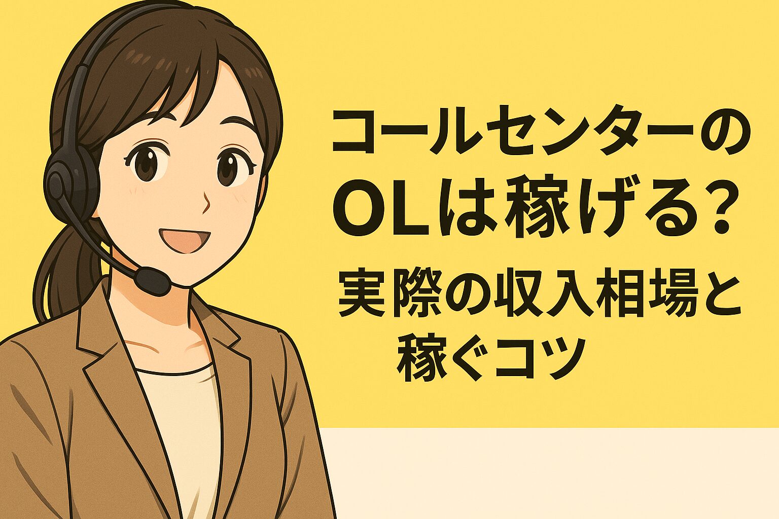 コールセンターのolは稼げる？実際の収入相場と稼ぐコツ