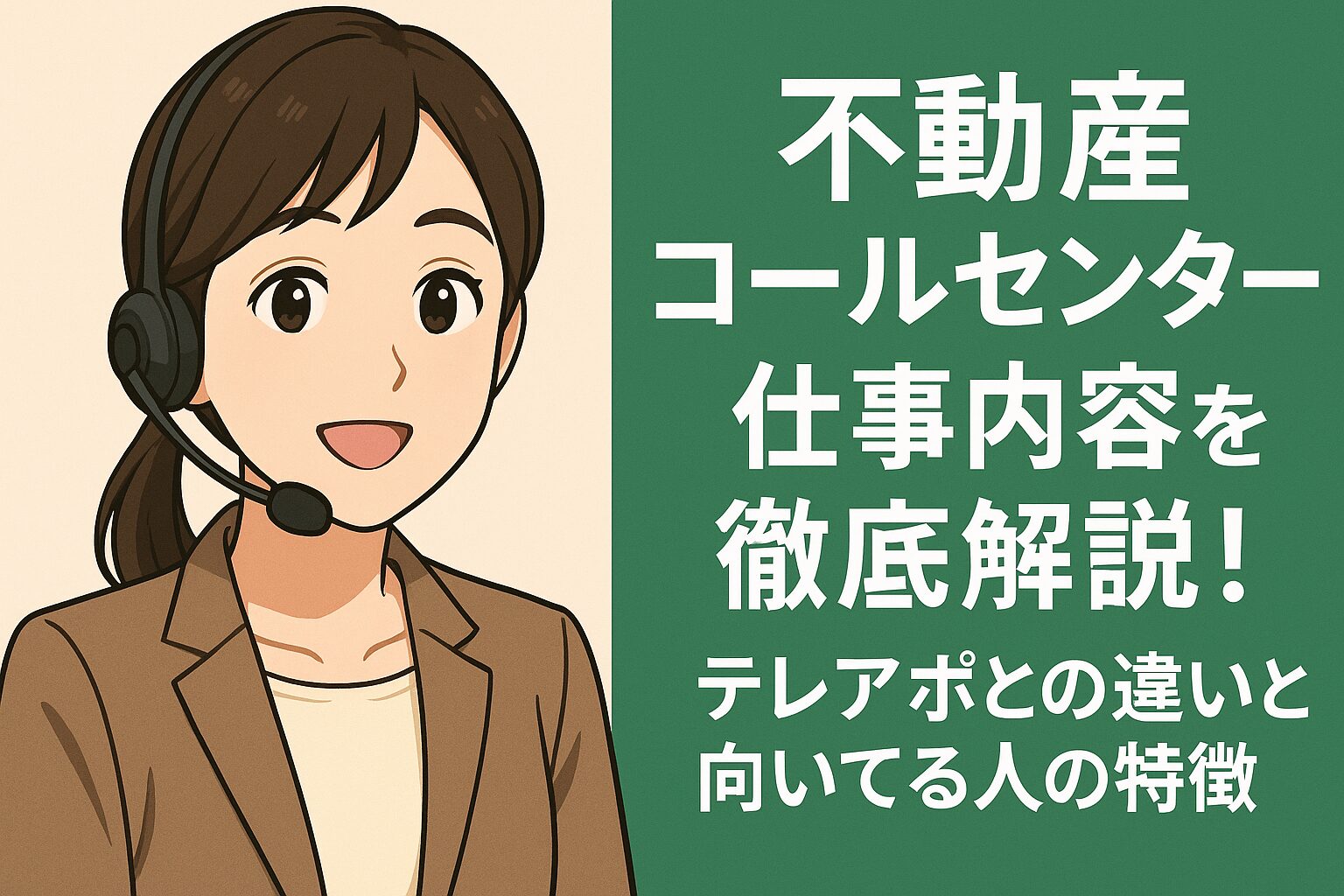 不動産 コールセンター 仕事内容を徹底解説！ テレアポとの違いと向いてる人の特徴