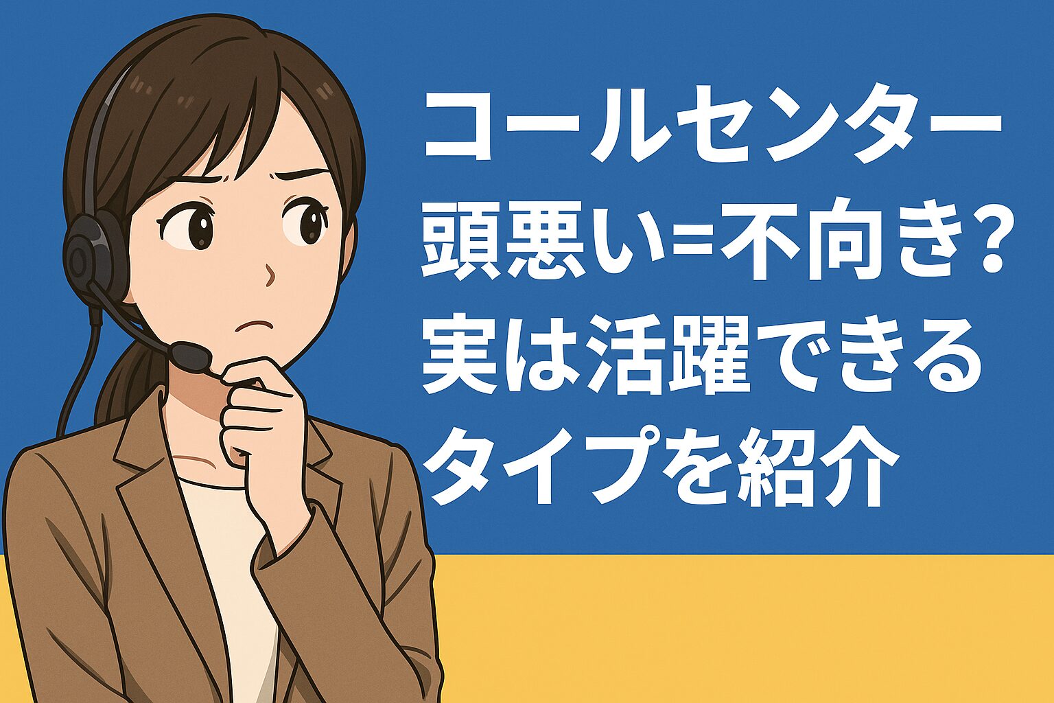 コールセンター 頭悪い＝不向き？実は活躍できるタイプを紹介