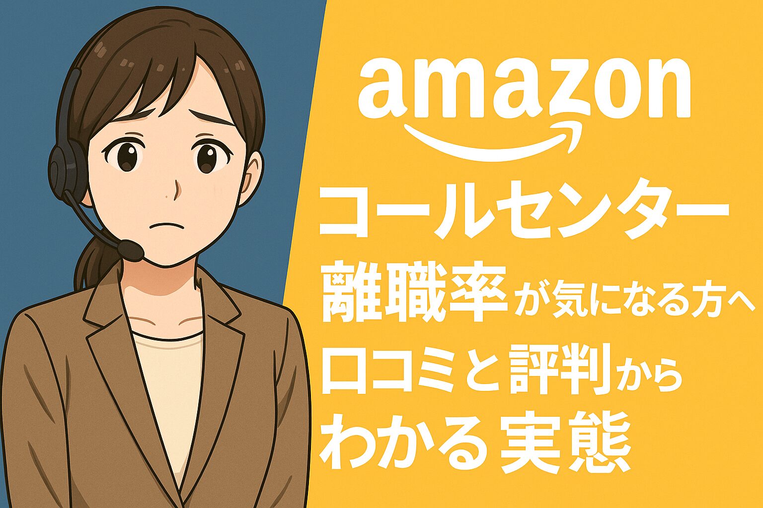 amazon コールセンター 離職率が気になる方へ口コミと評判からわかる実態